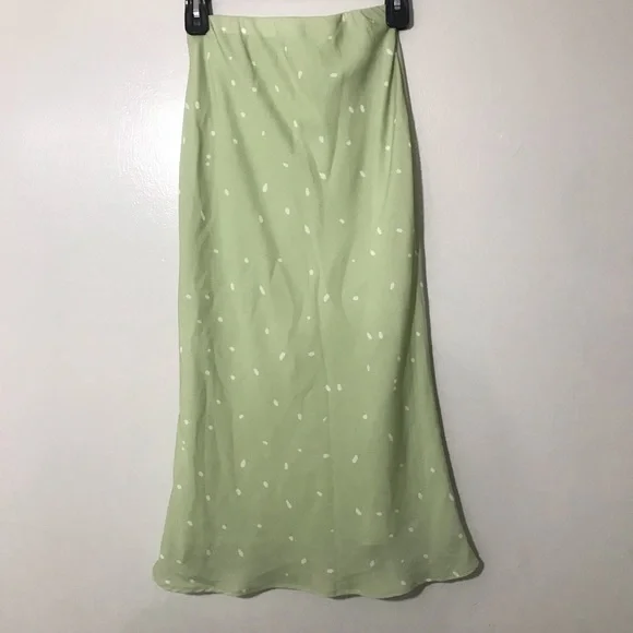 Princess Polly Slip y2k Style Dainty Feminine Mermaid Midi Skirt in Green Sz 0 - Picture 3 of 5